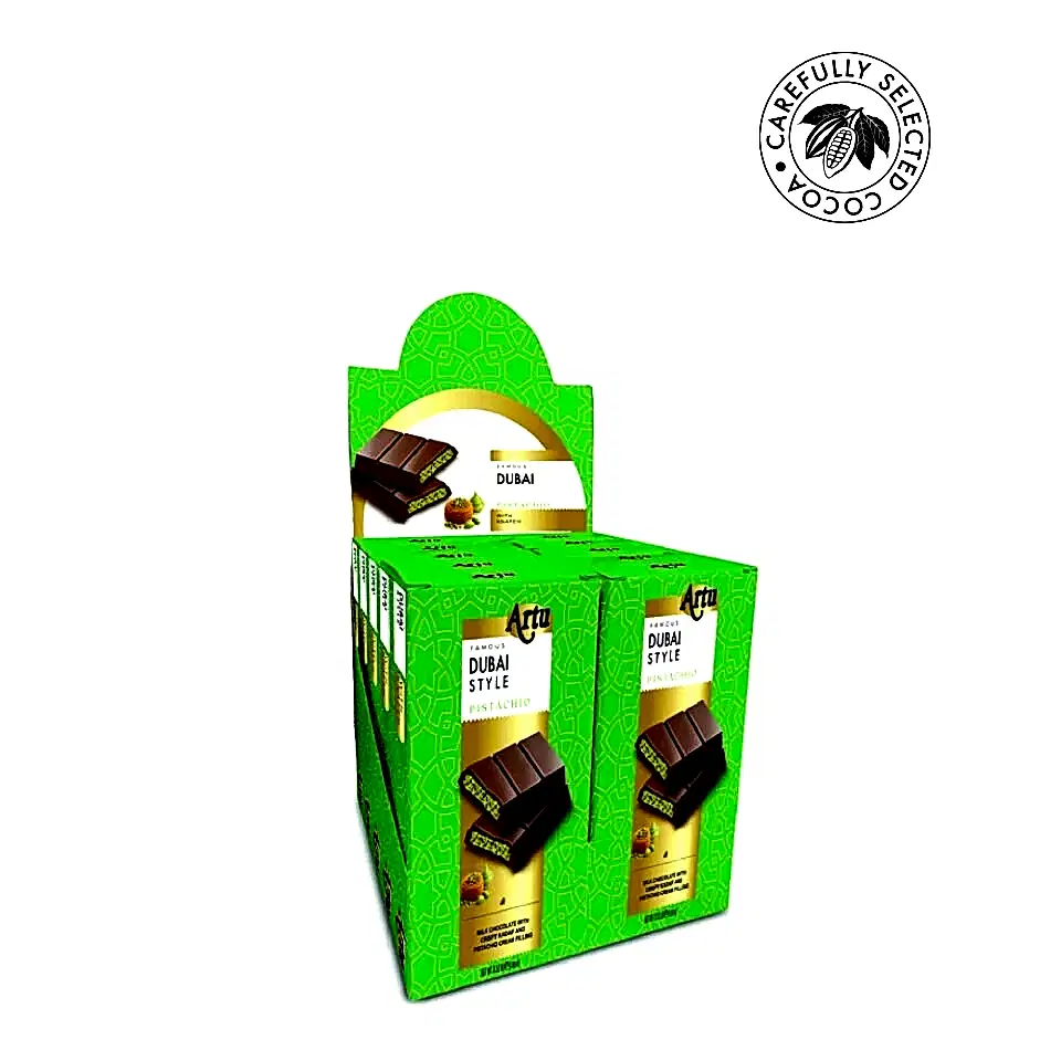 Çıtır Kadayıf ve Fıstık Krema Dolgulu Sütlü Çikolata, 100 gr (10'lu Paket)