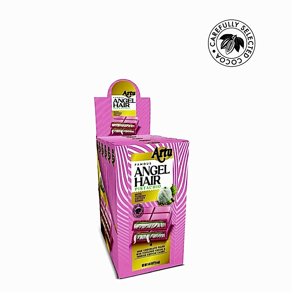 Angel Hair Antep Fıstıklı Kremalı Pişmaniye Dolgulu Ahududu Aromalı Çikolata, 165 g (6'lı Paket)