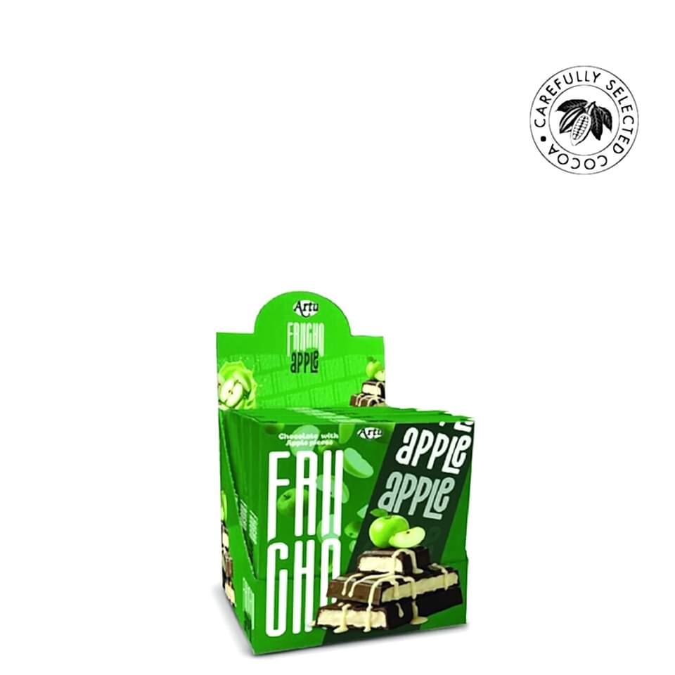 Frucho Elma Meyve Şekerlemesi Parçacıklı Sütlü Çikolata, 80 g (6'lı Paket)