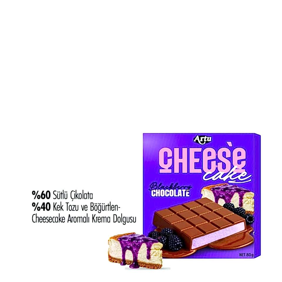 Cheese Cake Böğürtlenli Çikolata, 80g (6'lı Paket)